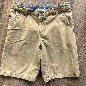 Gently used khaki Cat & Jack school shorts size boys 12 adjustable waist